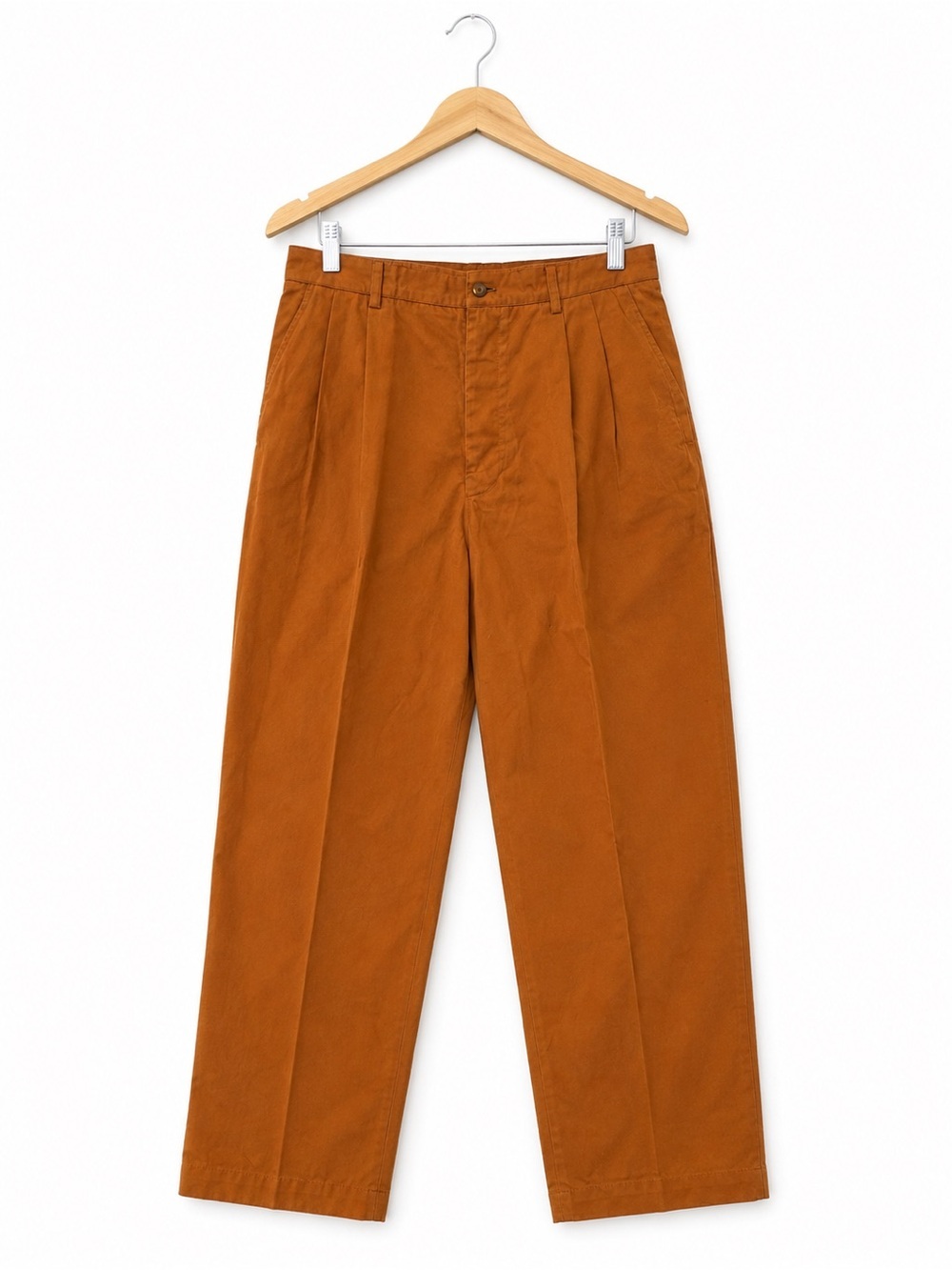 Vintage Apricorn Rust Orange Pleated Trousers Men's 34x27 Retro